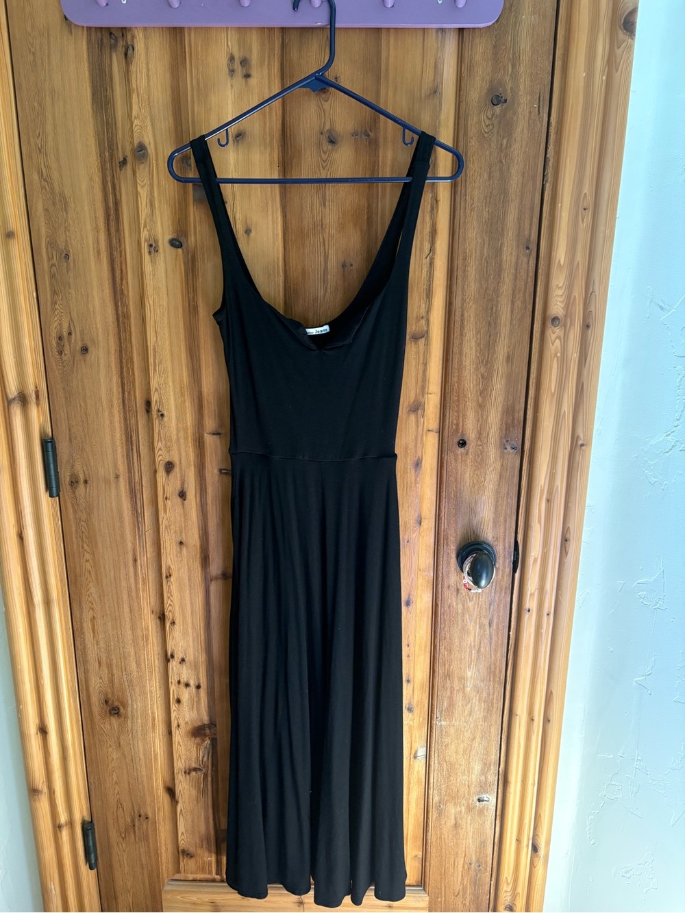 Reformation Black Scoop Neck Maxi Dress